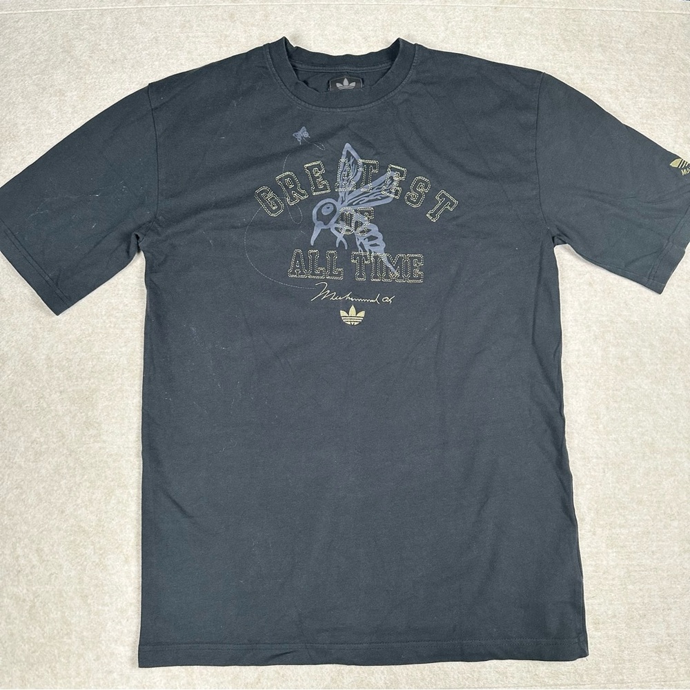 Men's Adidas Medium Muhammad Ali "Greatest of All Time" GOAT II T-Shirt Black